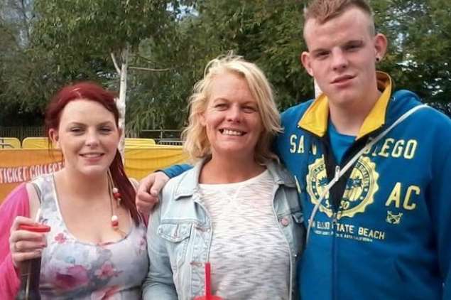 The last family picture of Jimmy Guichard, with his sister Sam and mum Karen