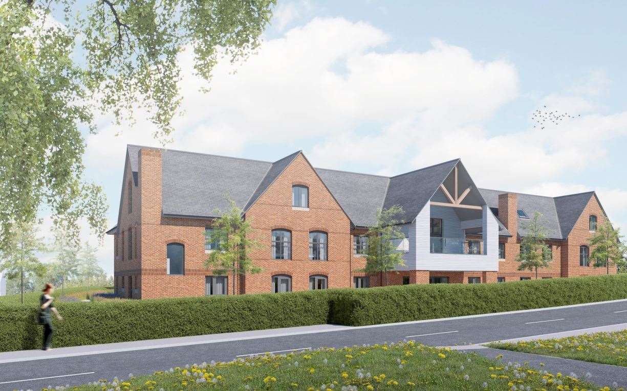 A CGI showing what the new care home in Love Lane, Faversham, could look like. Picture: Aspire/ SBC Planning