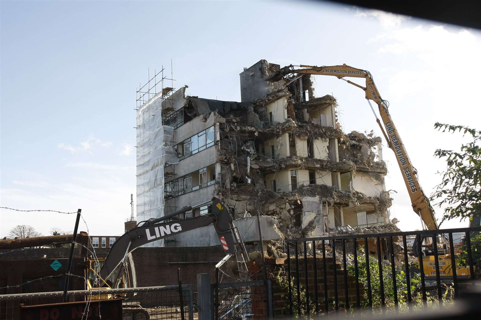 The demolition of the station in 2009. Picture: Peter Still