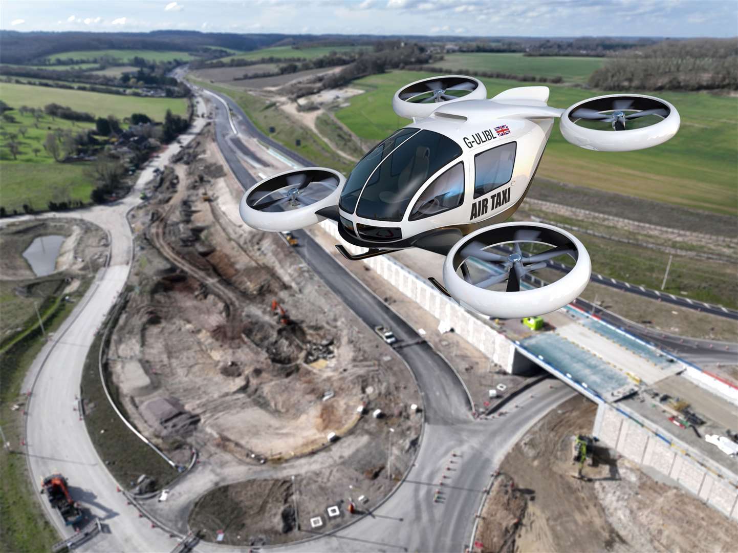 Did you beleive flying taxis would be flown over Sittingbourne?
