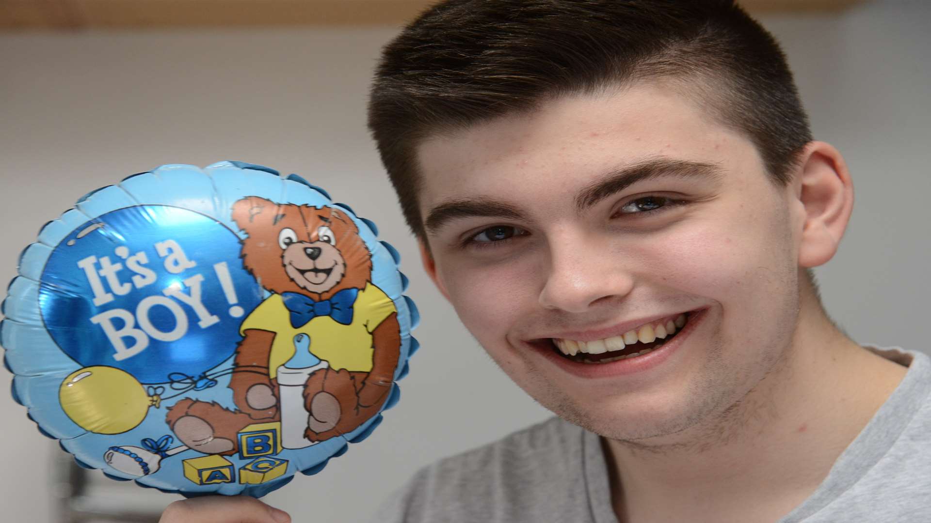Zachary Starr, who has had the helium balloon since he was born