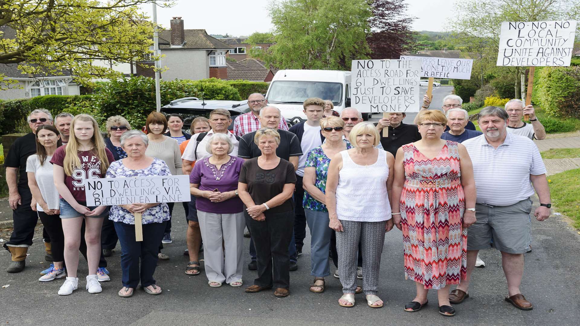 Residents of Beechenlea Lane, Swanley, are unhappy about a proposed development off the road.