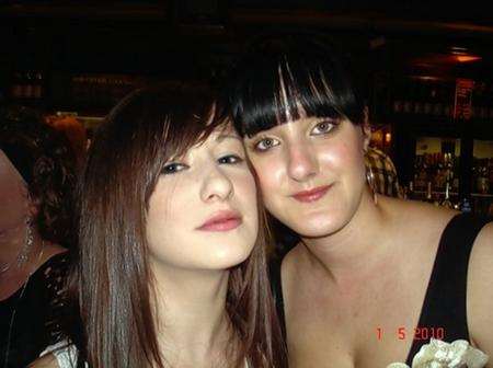 Friends Amie Gulliford and ZOE Booth-Phillips pictured together before Zoe's death in September 2010