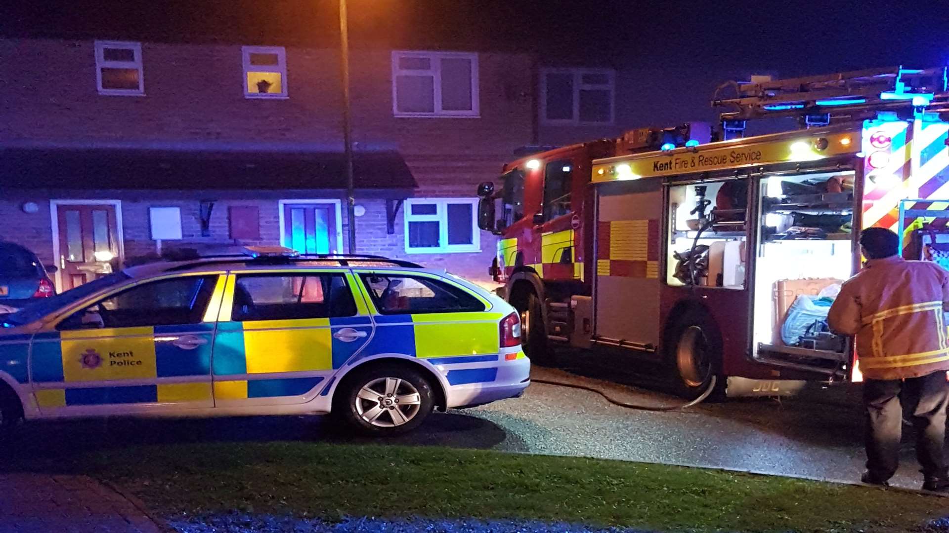 Fire in Wakefield Road, Greenhithe, after an argument in the street
