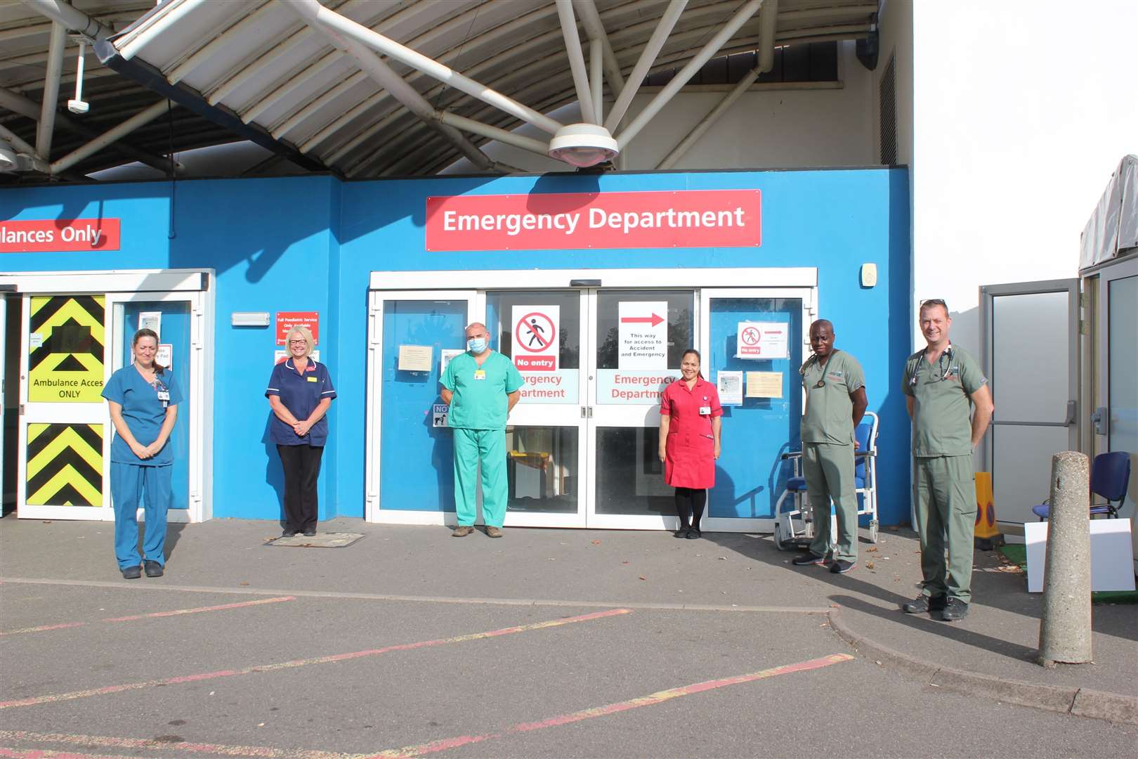 Emergency staff at Maidstone Hospital