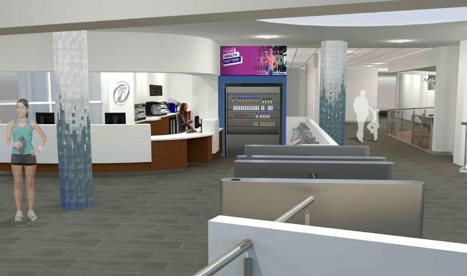 The new reception area will feature updated turnstiles