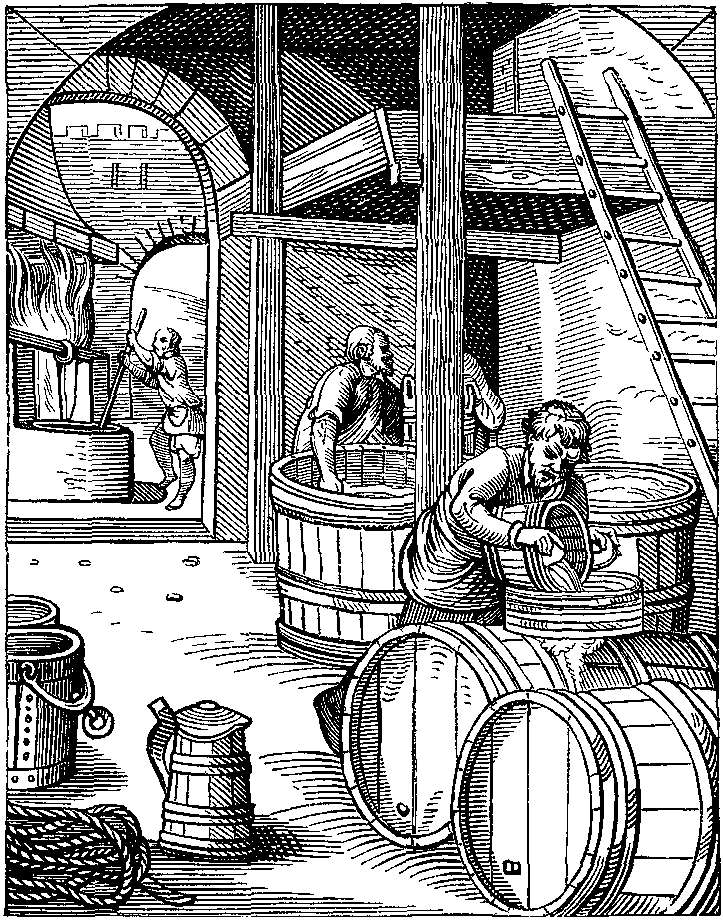 The Brewer, designed and engraved in the 16th century by Jost Amman Source: wikipedia