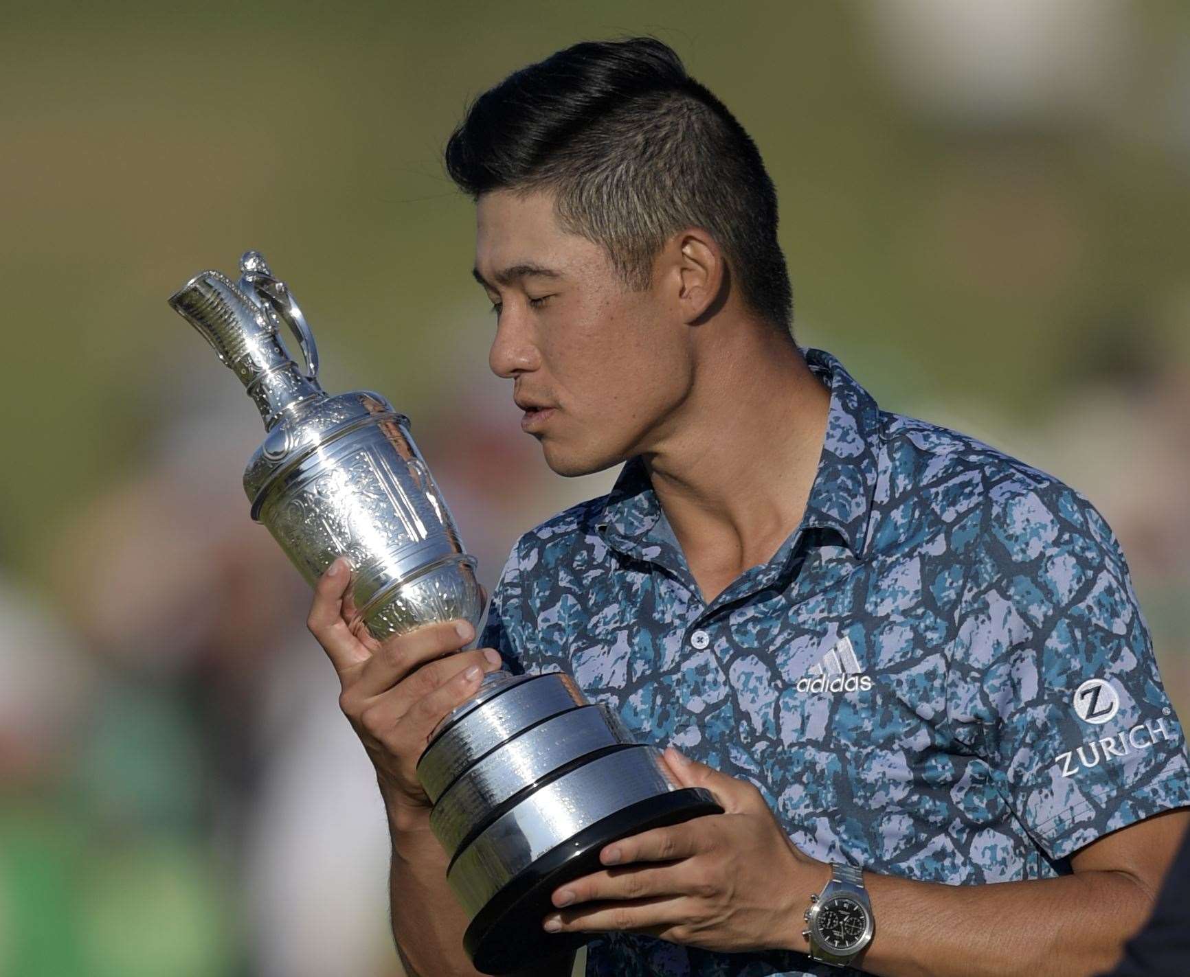 Collin Morikawa with the famous Claret Jug. Picture: Barry Goodwin (49329381)