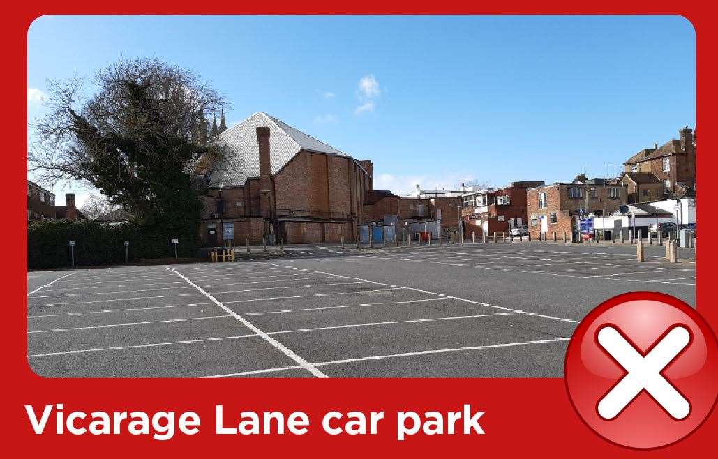 The Vicarage Lane car park in the town centre was considered - a site which Ashford Borough Council wants to build an outdoor cinema screen, cafes and bars on