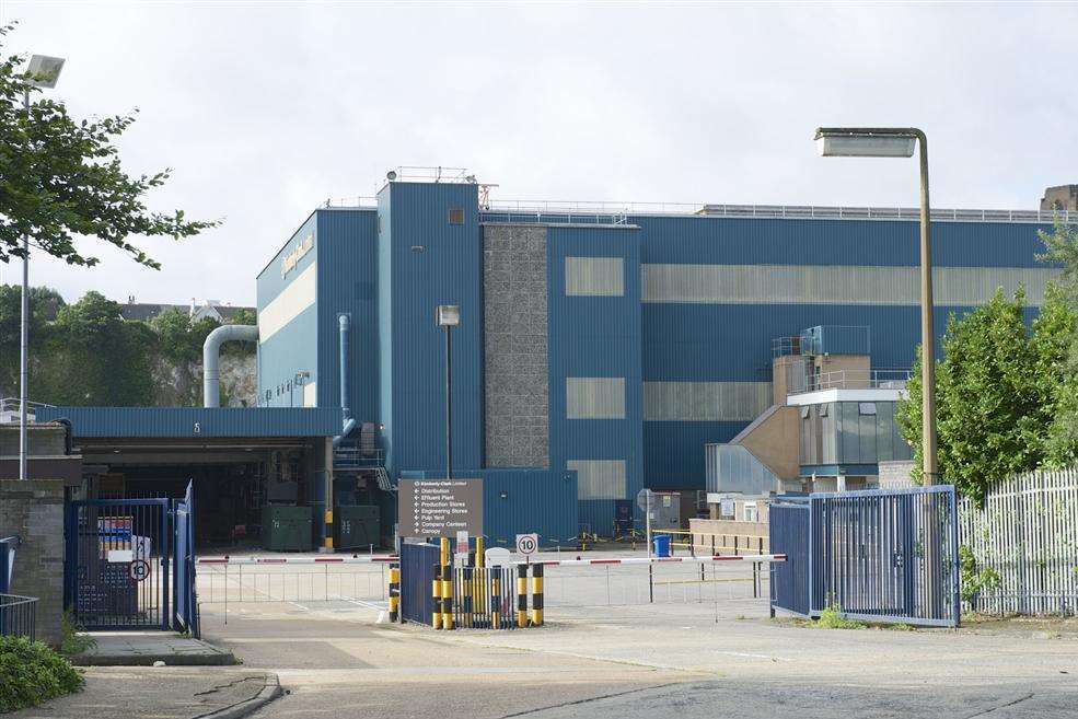 The Kimberly-Clark paper mill, Crete Hall Road, Northfleet
