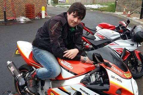 Mike George with his Suzuki which has been stolen