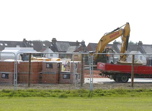 Diggers at the Taylor Wimpey site.