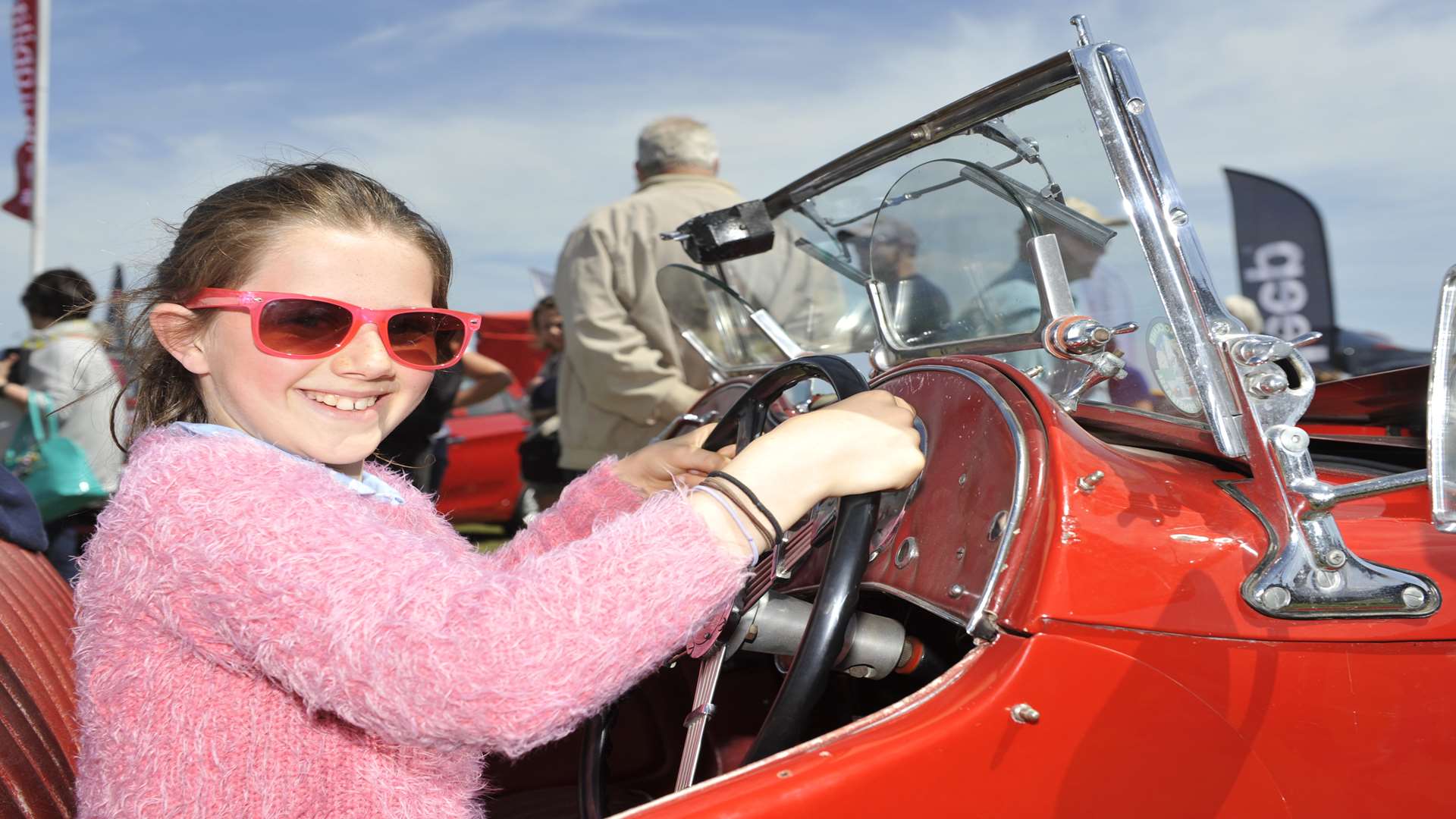 Ten-year-old Rose Solley behind the wheel at last year's show