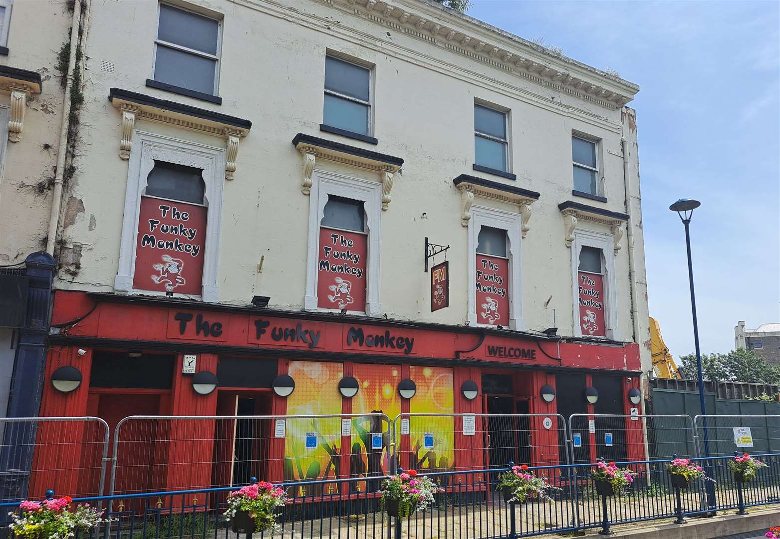 The Funky Monkey shortly before its demolition in August