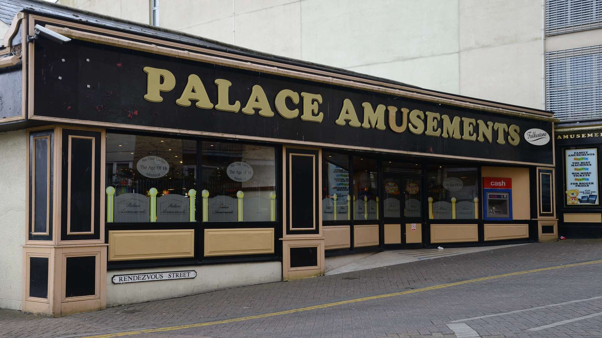 Robbery scene- Palace Amusements in Folkestone.