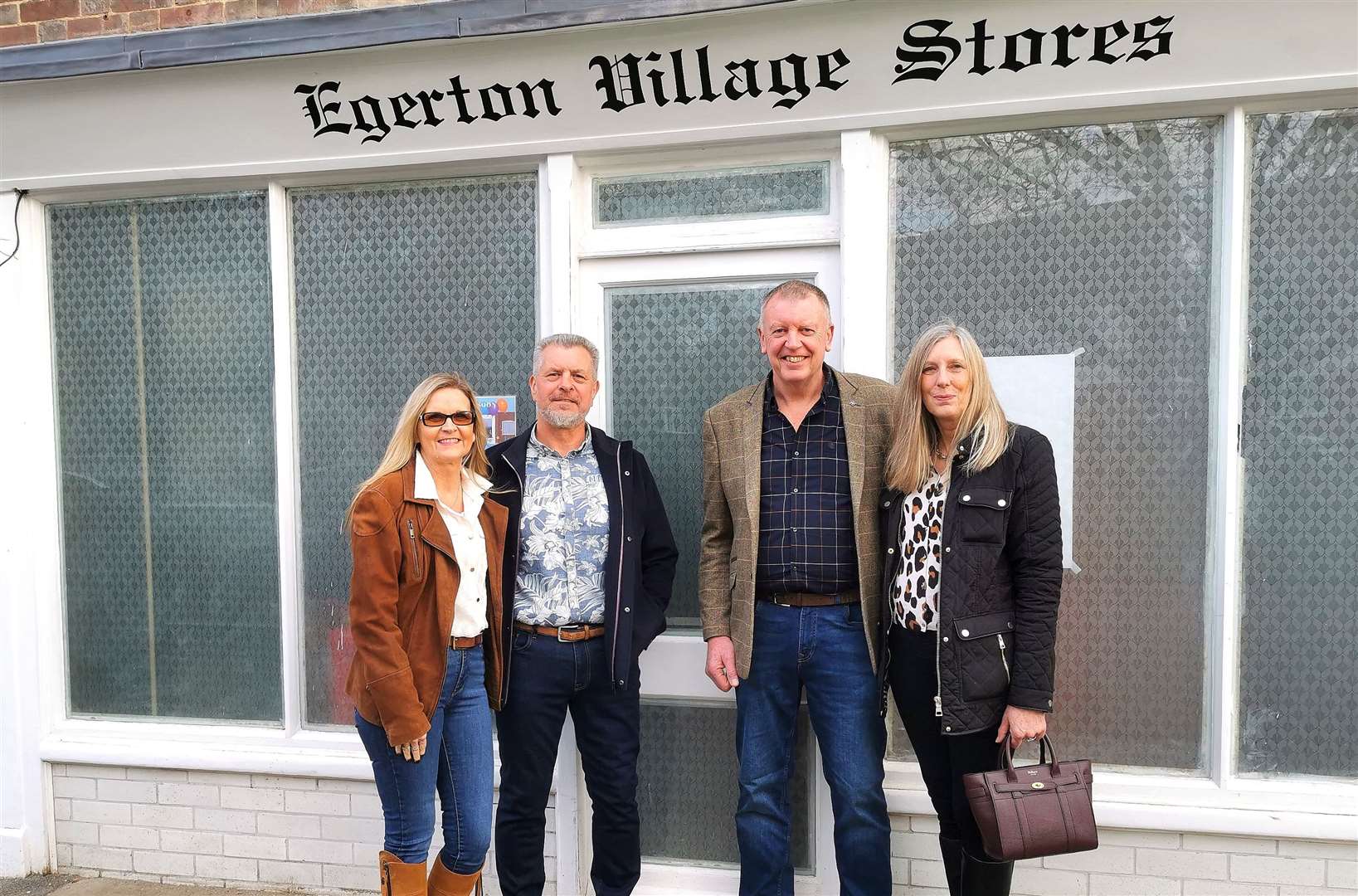 Business partners Royce Parker and Stephen Bentley outside the Egerton Village Store that is set to open next month