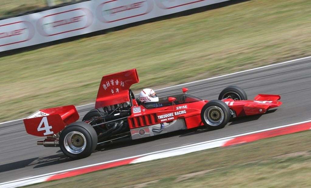 Richard Piper, from Great Chart near Ashford, won both Formula 5000 races at the Brands Hatch Historic Superprix in July 2009. His Lola T332 was once driven by Tony Brise and former world champion Alan Jones. Picture: Kerry Dunlop