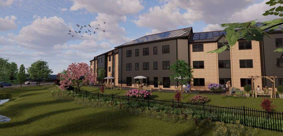 What the amended building will look like when the care home in Minster is operational. Picture: LNT Construction