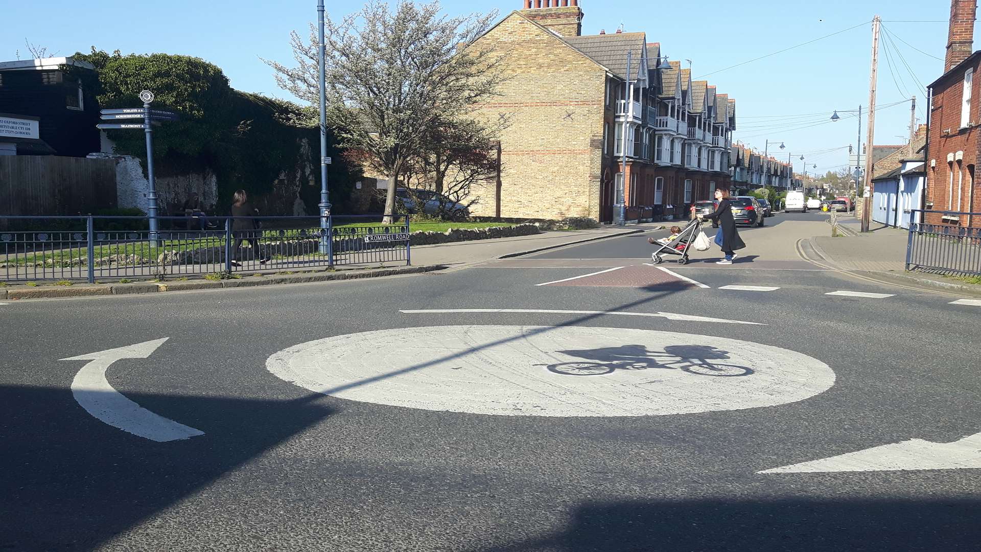 The artwork is on a mini roundabout in Whitstable.