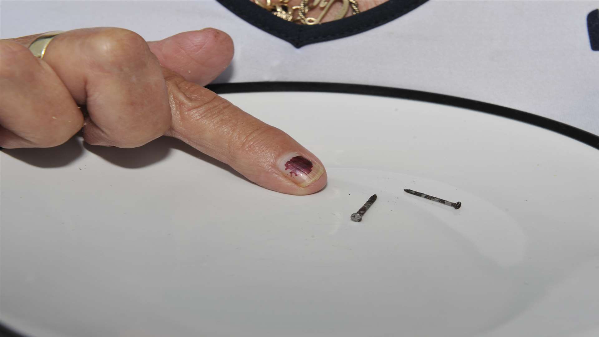 Mrs Kitchen's daughter was worried the nails could have harmed her son. Picture: Tony Flashman