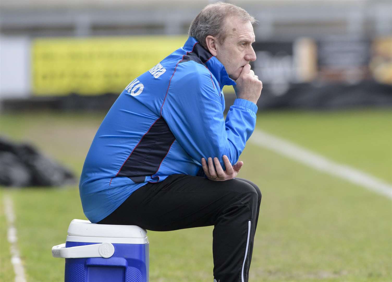 Dartford manager Tony Burman deep in thought Picture: Andy Payton