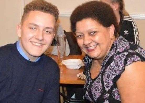 Benjamin Taylor, pictured with his mum Melanie Megson at his step-dad's birthday party five years ago