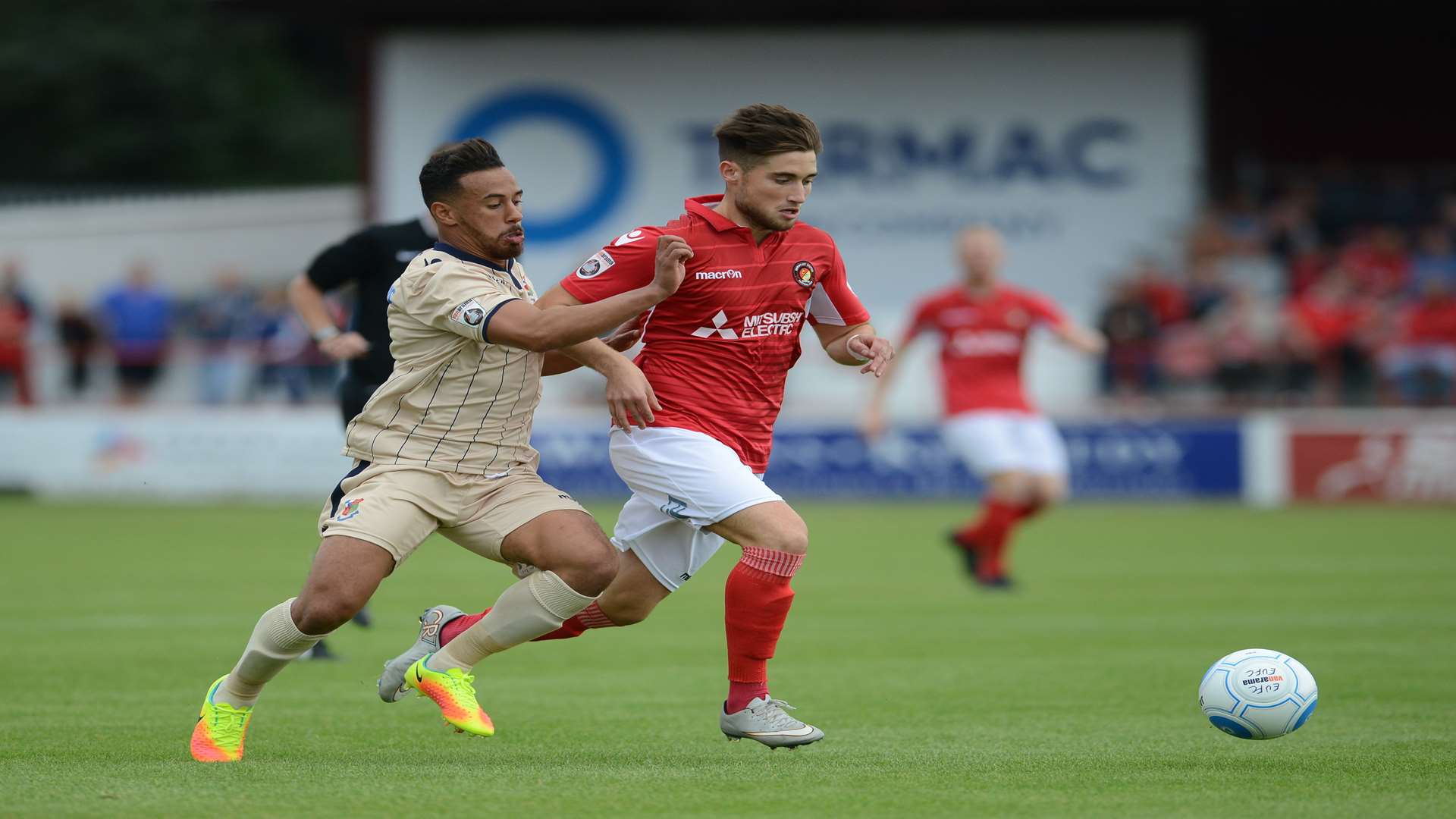 Sean Shields runs with the ball for Ebbsfleet Picture: Gary Browne