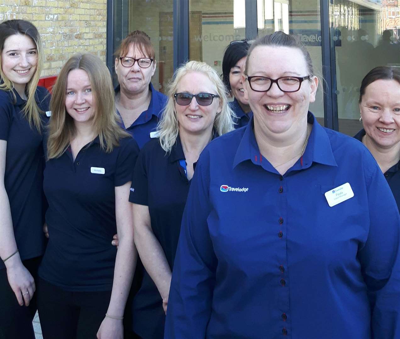 Dover Travelodge manager Paula Brown and her staff.