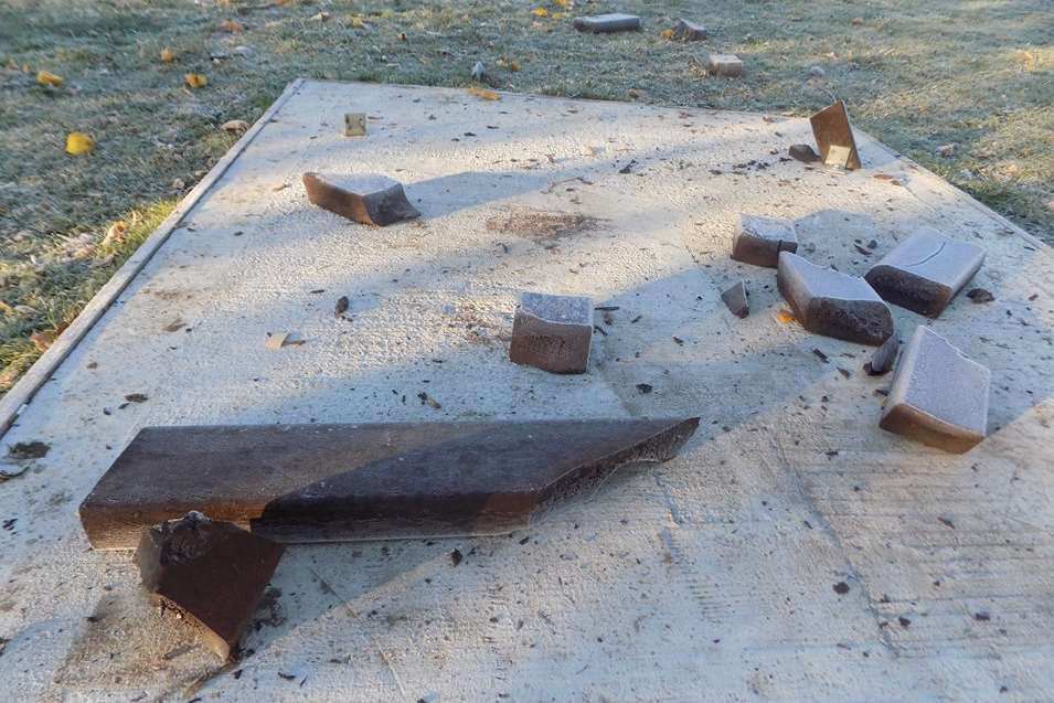 A new picnic table was smashed to bits. Pic courtesy of Great Chart with Singleton Parish Council
