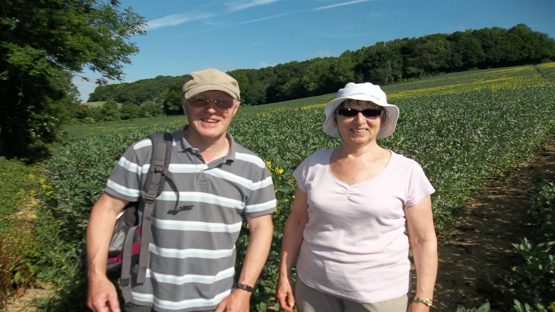 Sandra and John Dunn of Kennington, Ashford taking part in last year's KM Charity Walk. The couple are also coming to the 2014 event