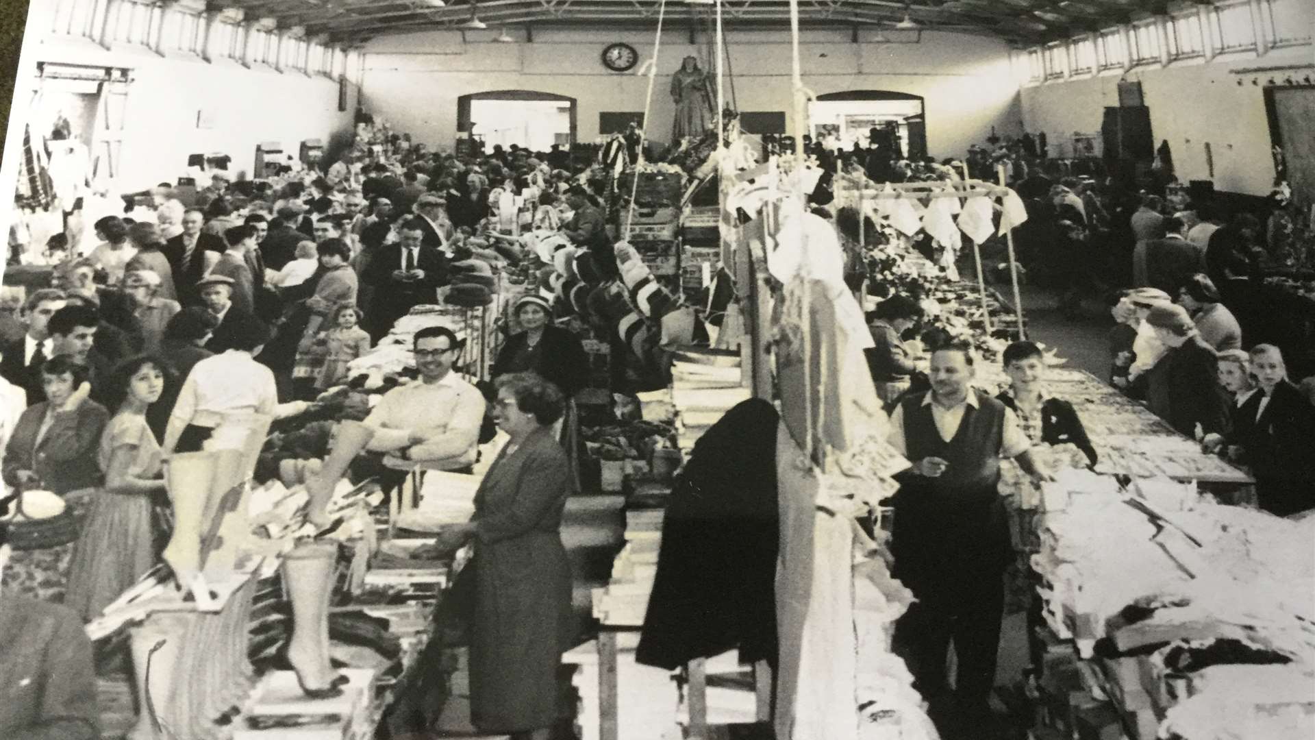 A view of the bustling market in the 1950s