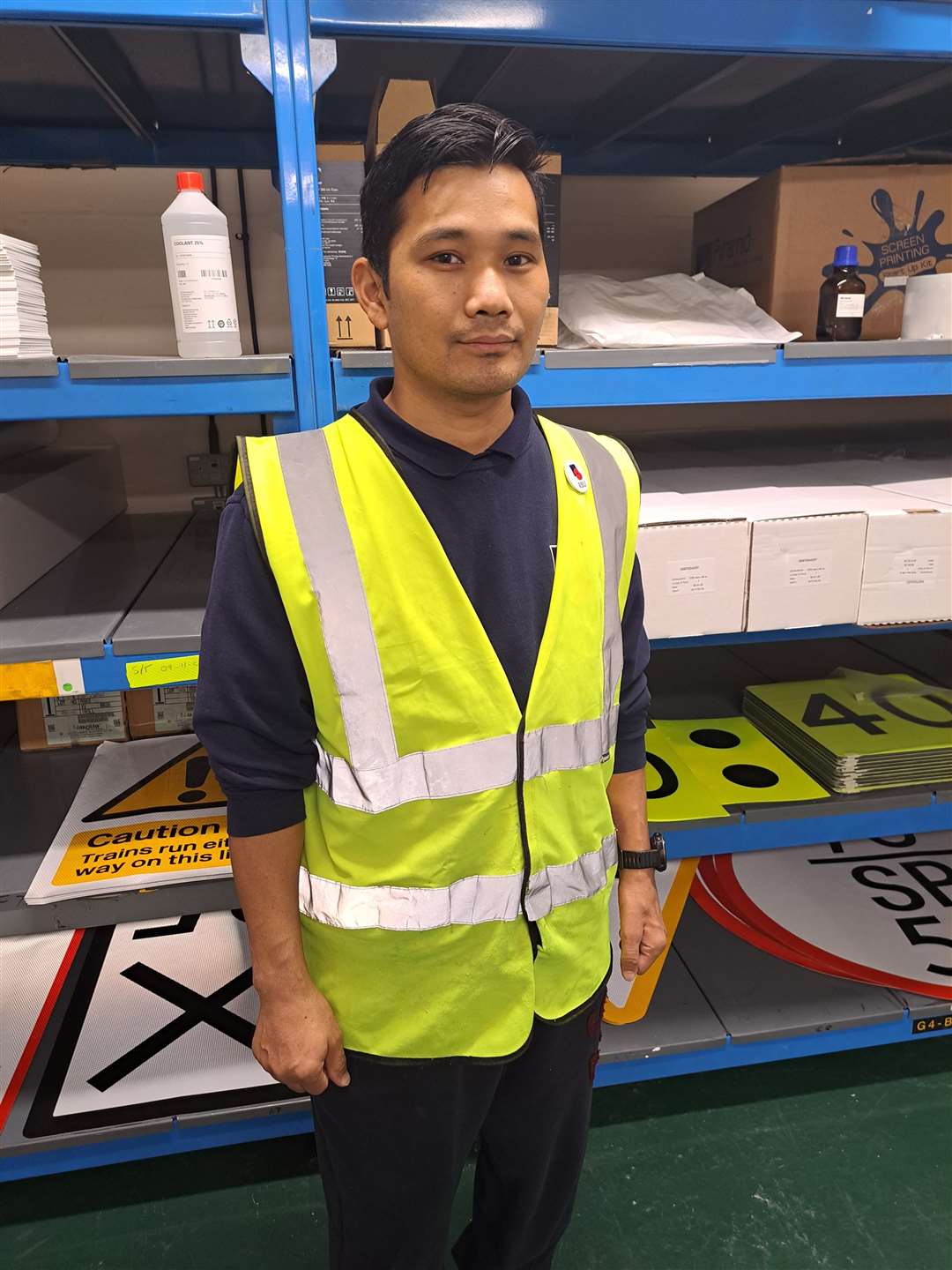 Gurkha Tirthrai Thapi lost a leg to an IED in Afghanistan. He now works at the RBLI factory