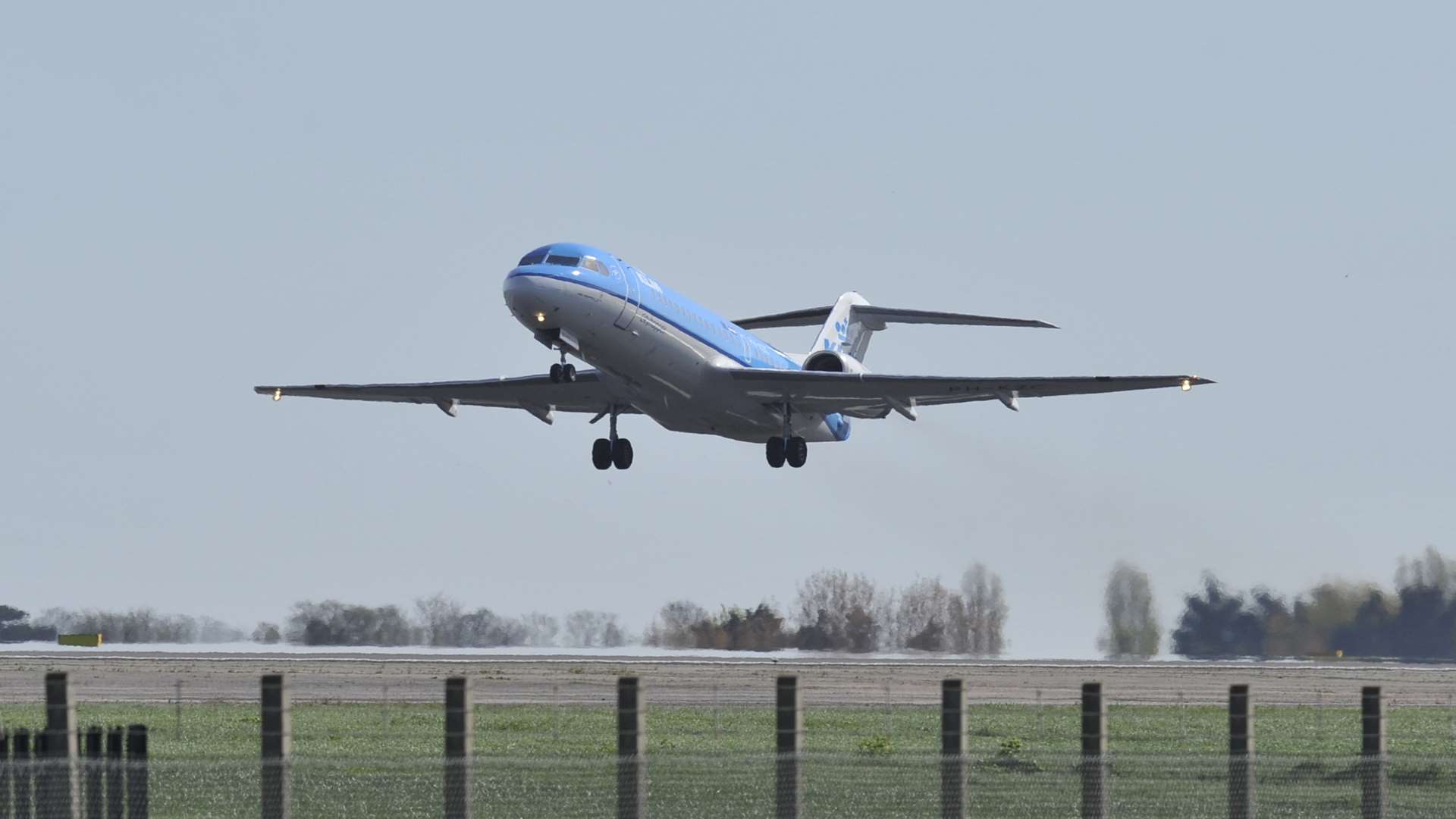 The last KLM passenger flight leaving Manston airport in 2014. Picture: Tony Flashman