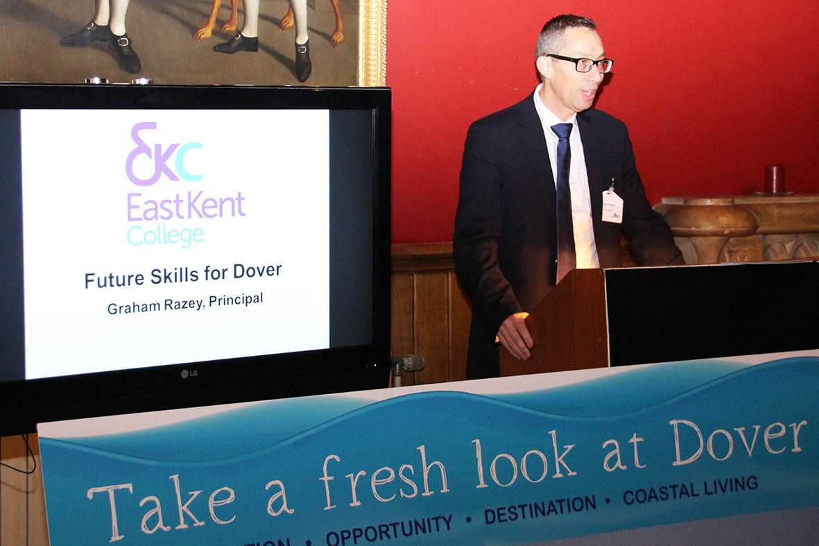 East Kent College principal Graham Razey at the Skills 4 Dover expo