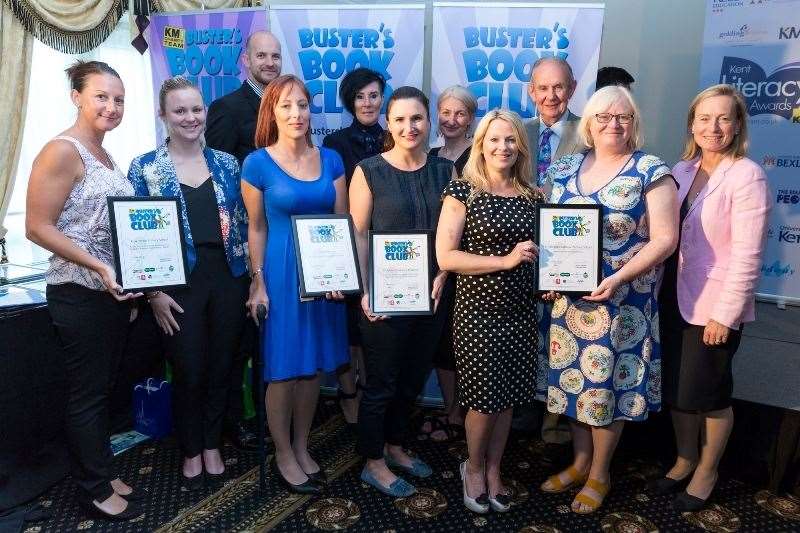 The Buster's Book Club Awards winners with their certificates. (13988490)