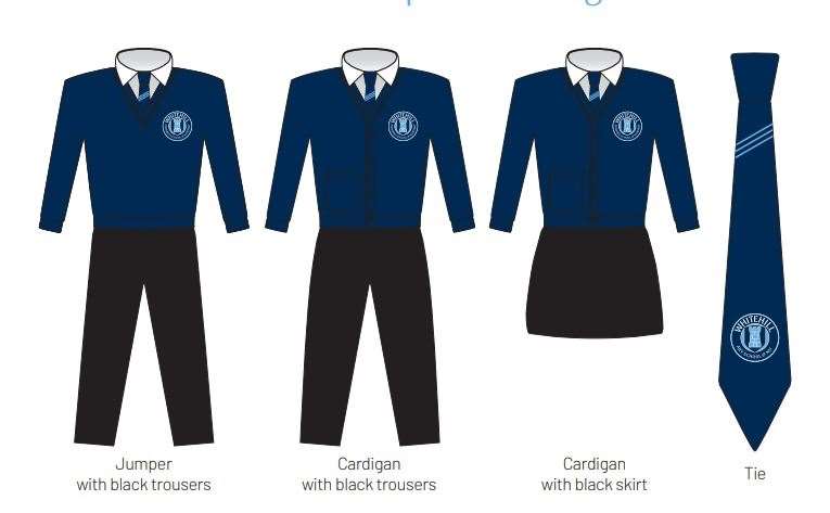 The controversial new school uniform proposals at Whitehill Primary School in Gravesend. Photo: Whitehill Primary School