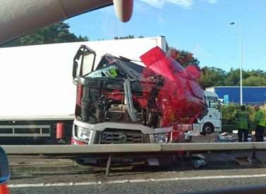 The crash involved two lorries