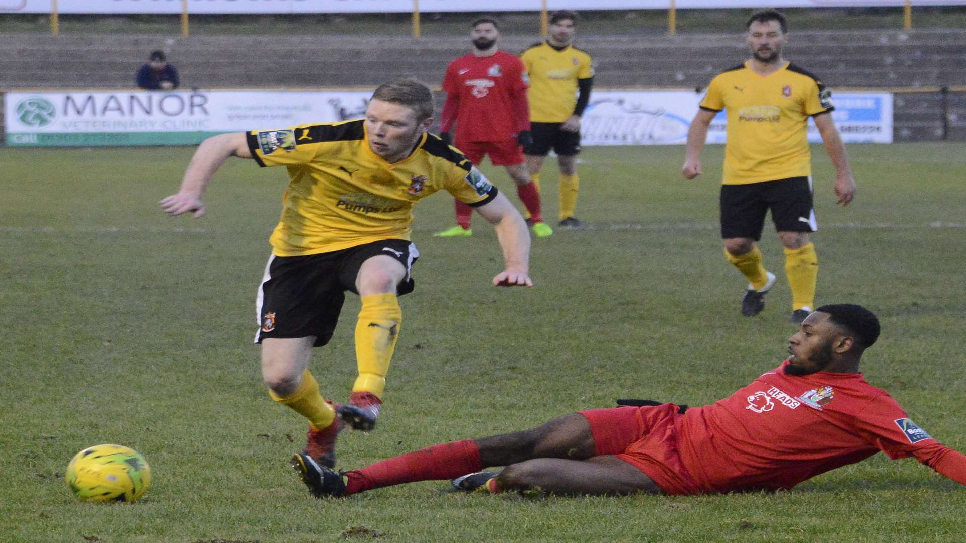 Folkestone lost 3-1 at home to Harrow on Saturday Picture: Paul Amos