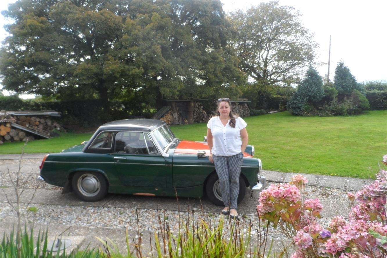 Zoe Snell with the MG Midget she married in nearly 40 years ago