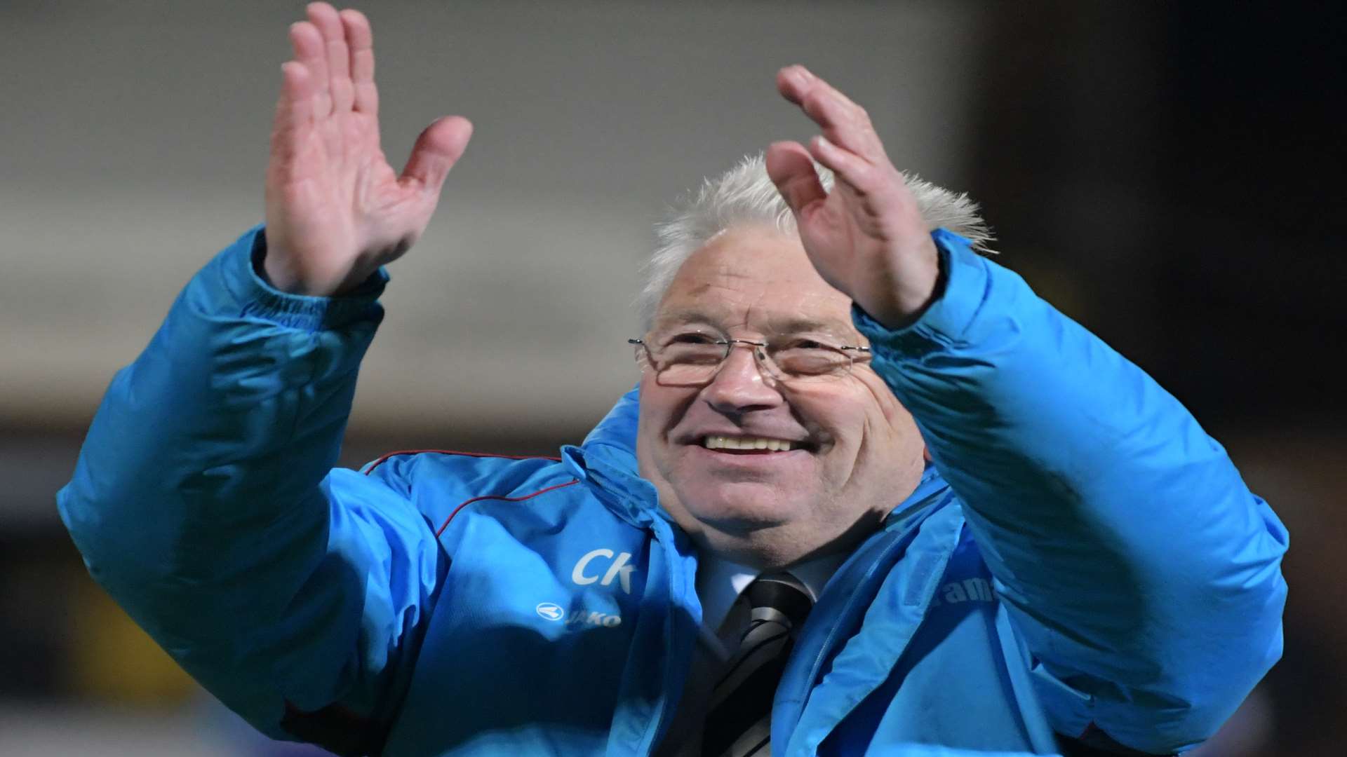Dover boss Chris Kinnear at the end of the FA Cup tie at Cambridge Picture: Barry Goodwin