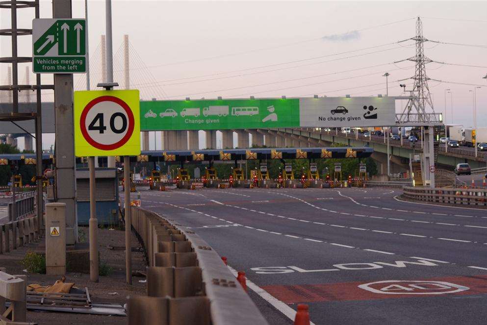 An empty Dartford Crossing on September 6. Pictures supplied by Albie Mills