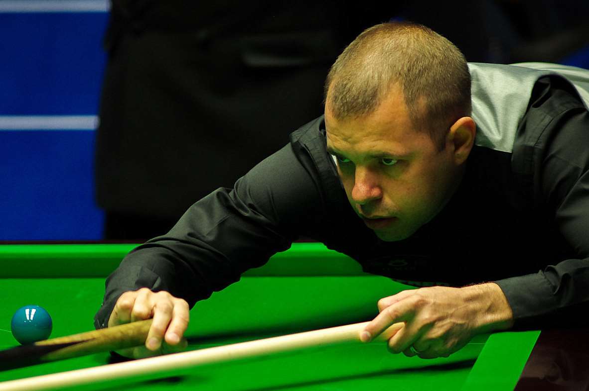 Barry Hawkins at the table during his 10-9 win over Matt Selt Picture: World Snooker