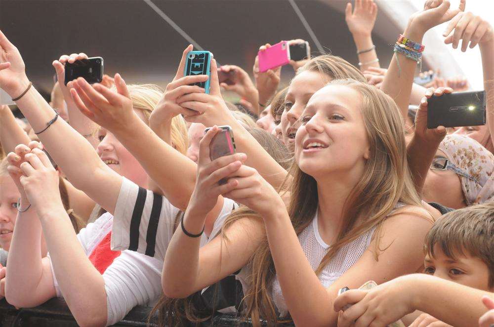 Fans clamour to see McFly perform at Music on the Hill