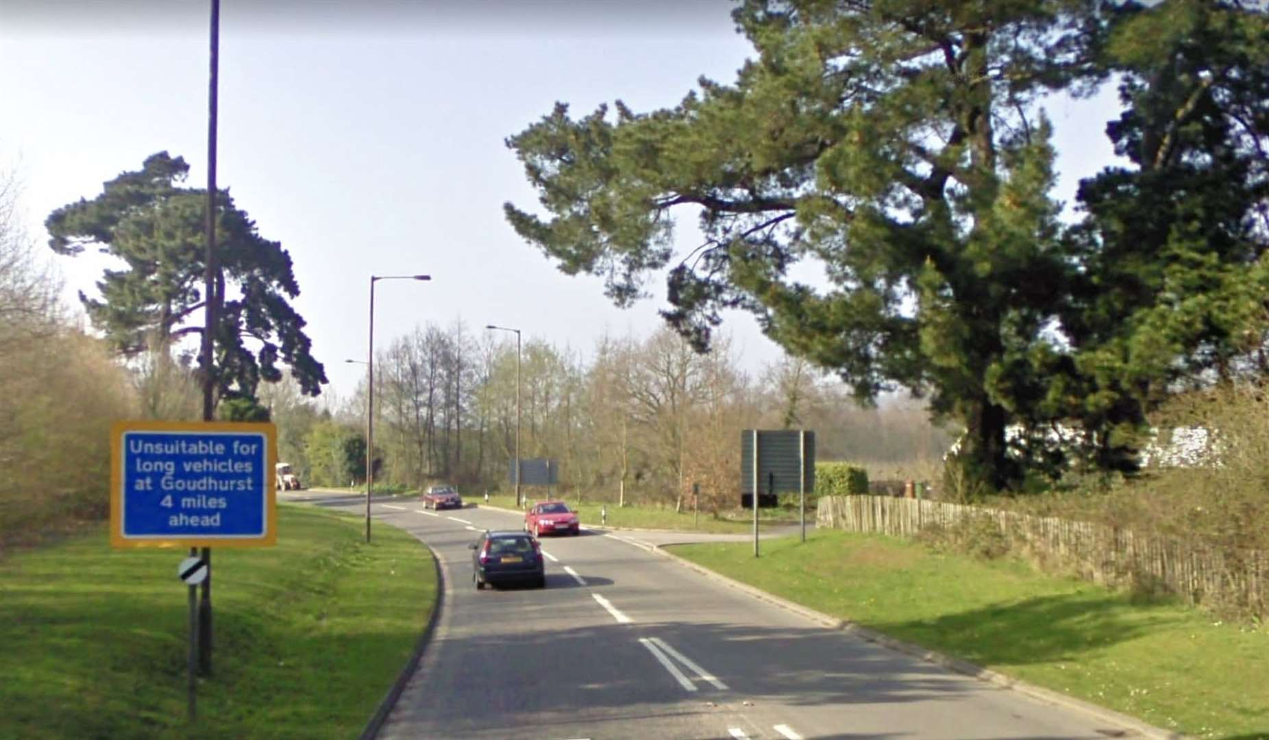 A road linking two Kent towns has been closed since 4pm as police carry out investigation works. Picture: Google