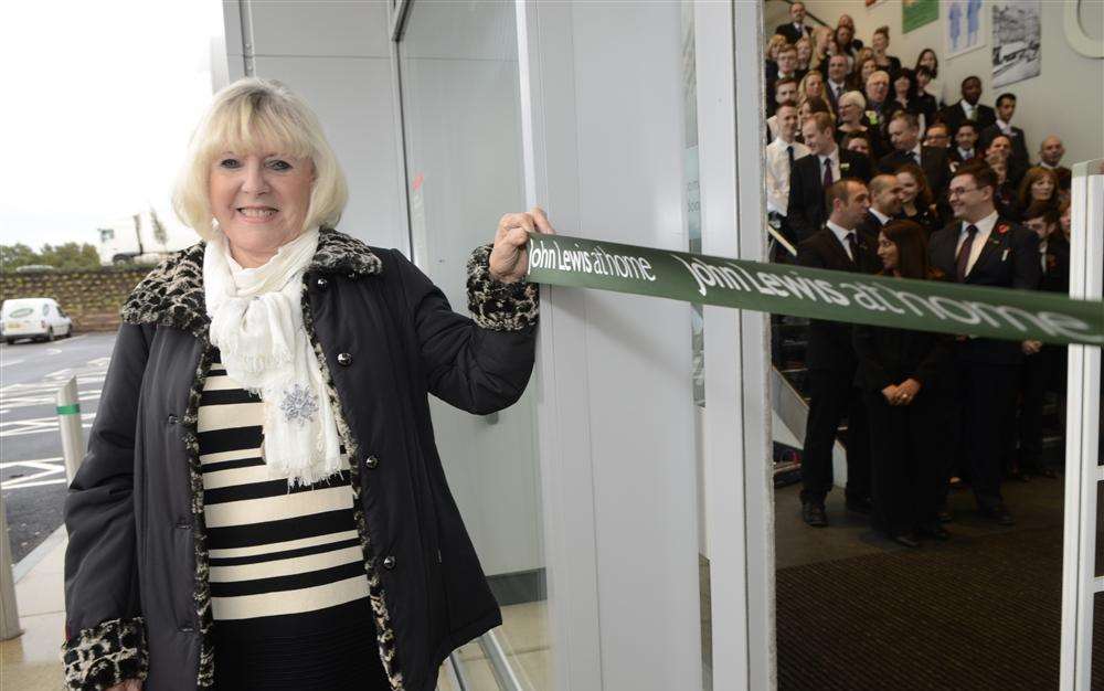 Anna Ward was the first customer through the doors at John Lewis opening
