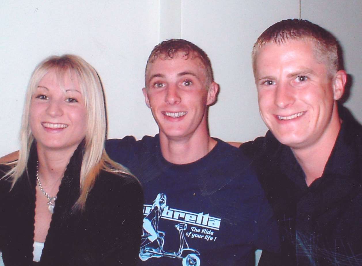 Matthew with sister Jenna and brother Daniel (right)