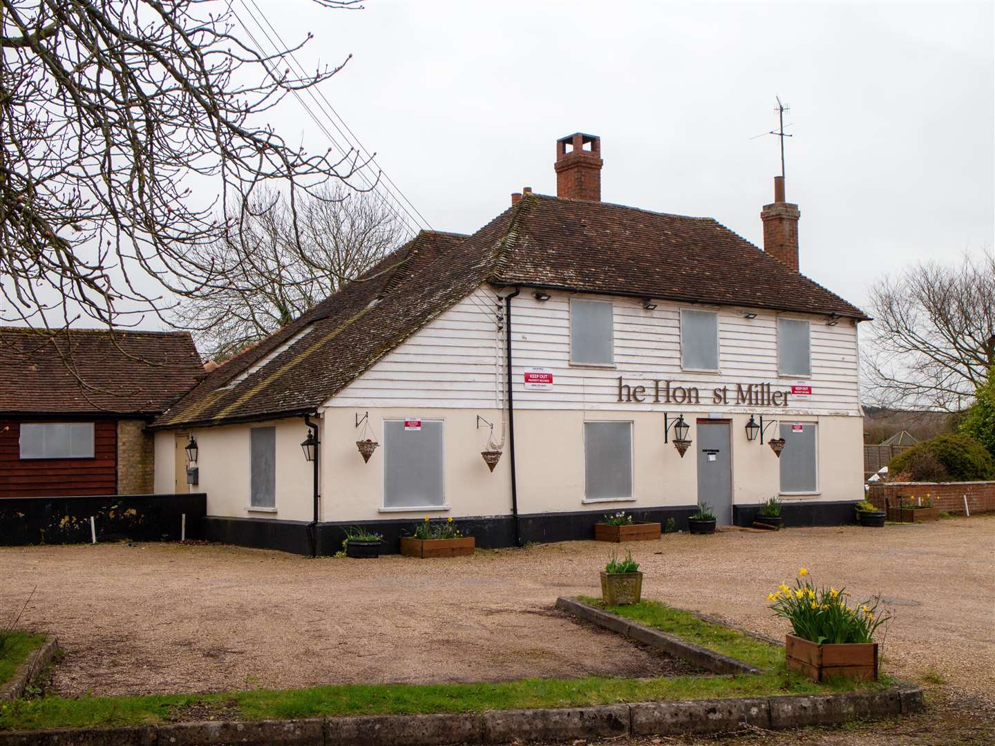 The Honest Miller in Brook is on the market for less than £500,000 with more than an acre of land