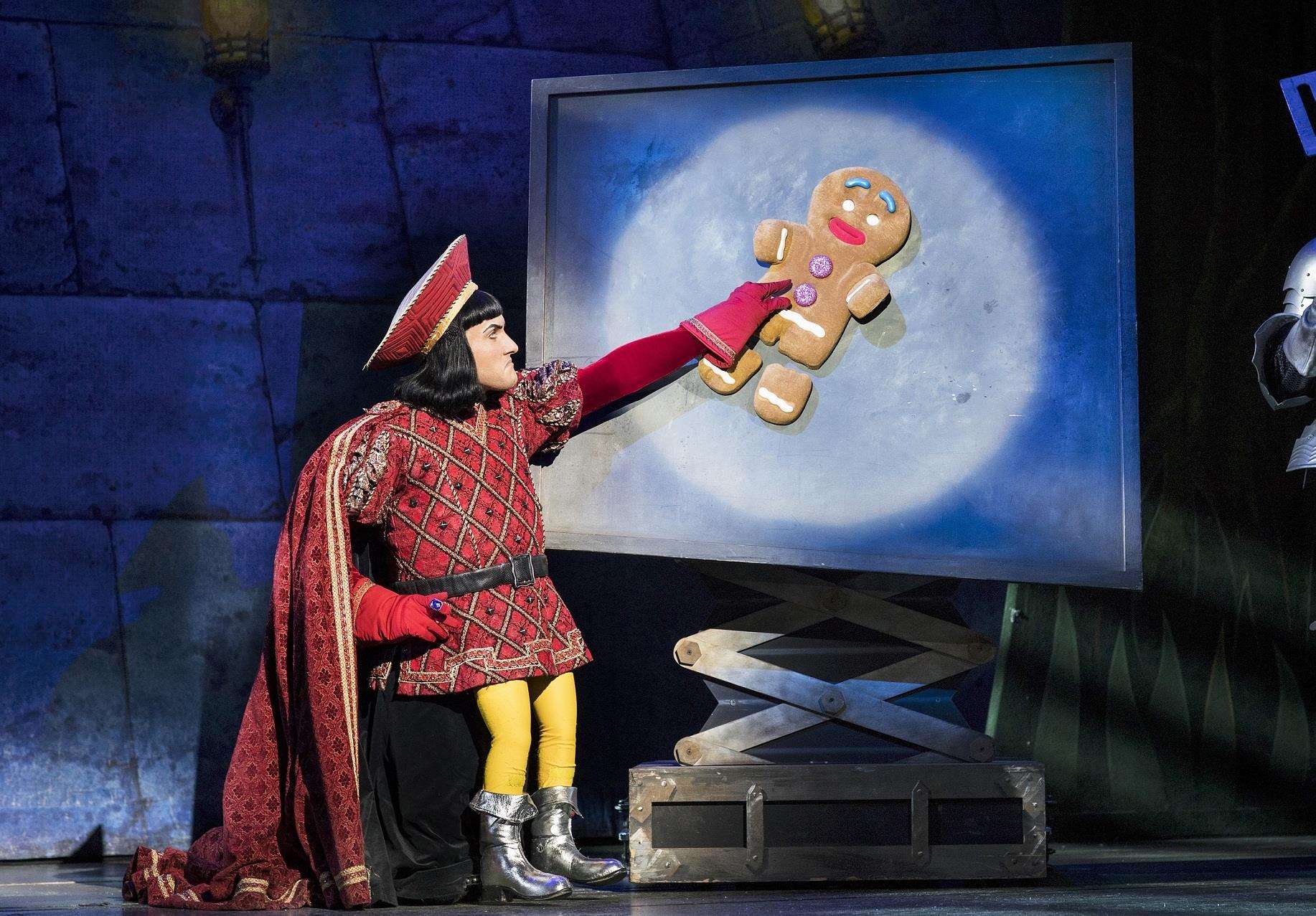 Samuel Holmes as Lord Farquaad Picture: Helen Maybanks