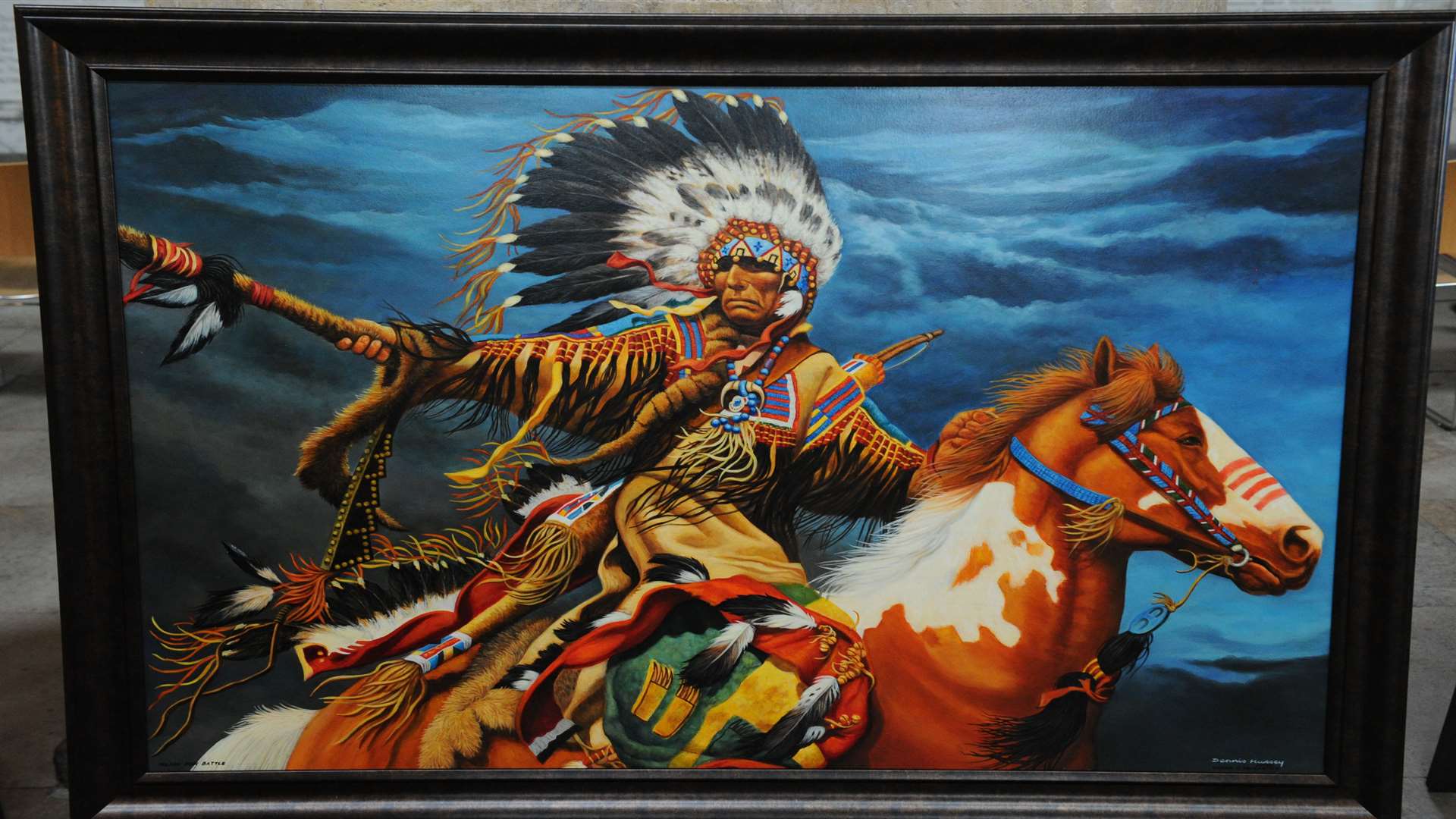 The series of 30 paintings is based on Native Americans