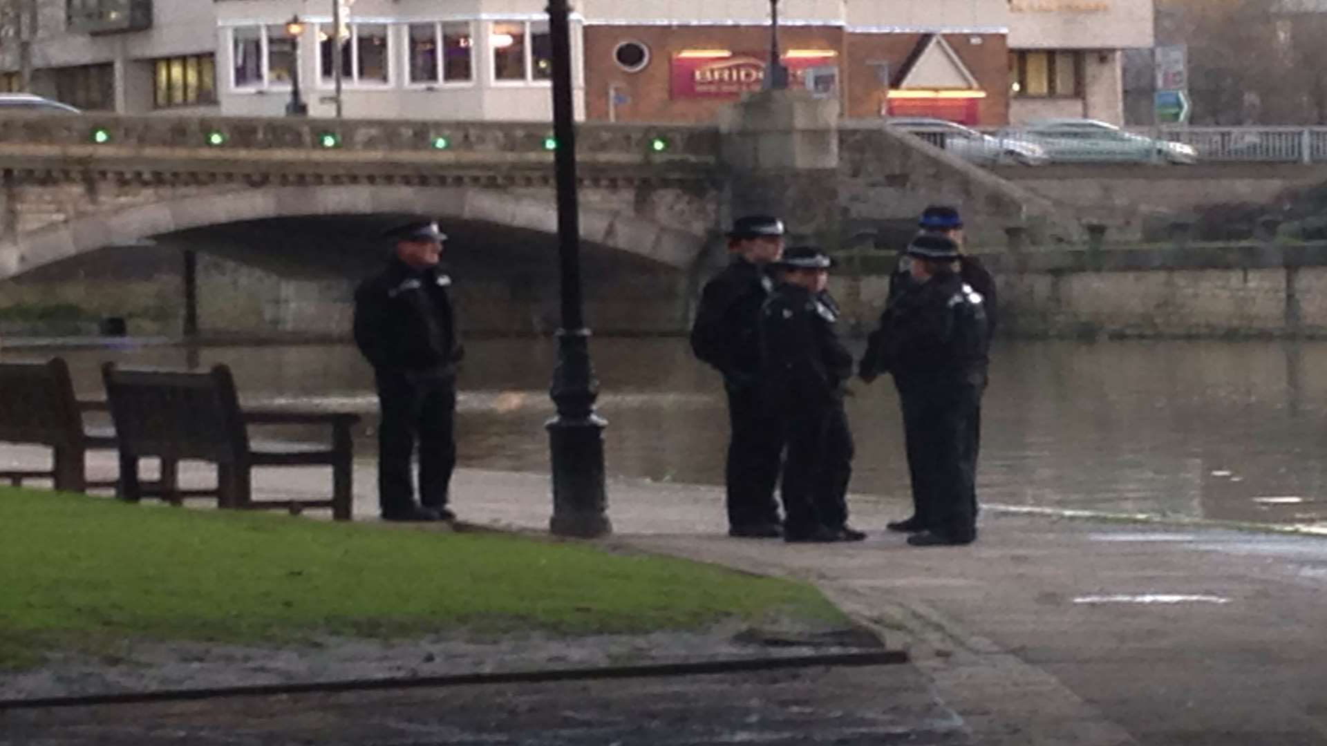 Police officers at the scene